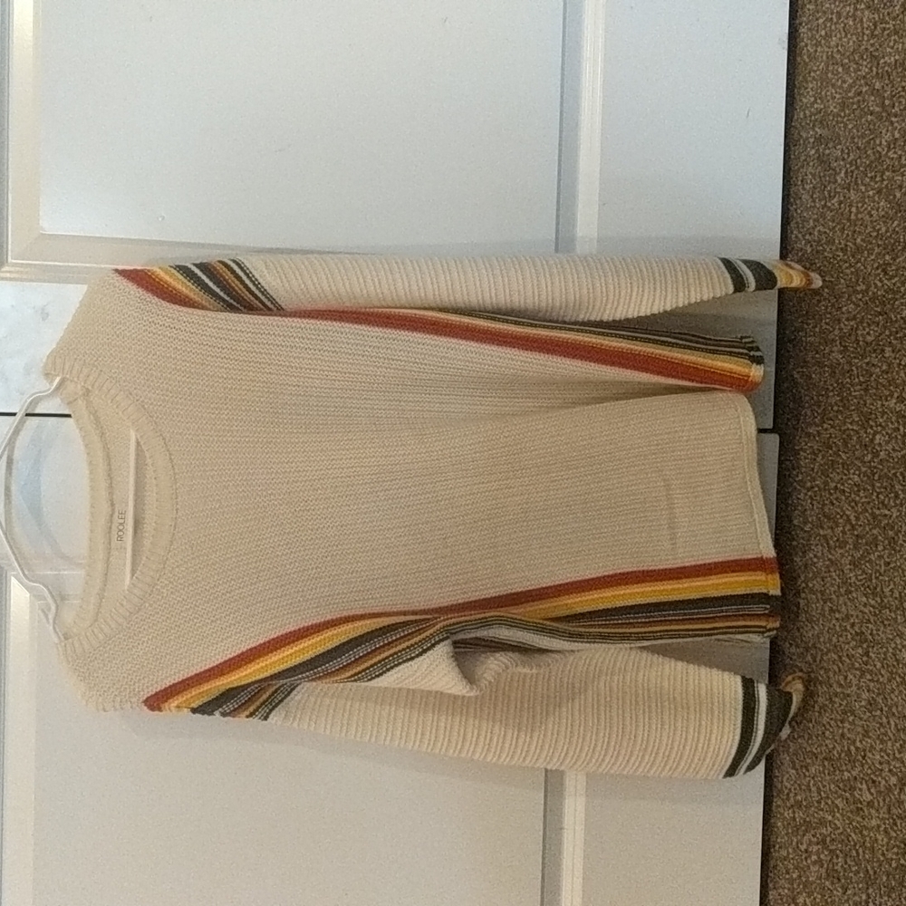 Roolee boutique multi color crew neck sweater
